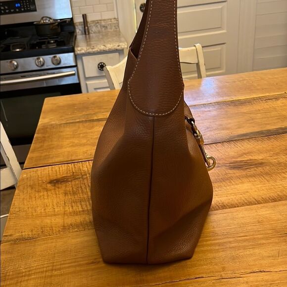 Dooney & Bourke Samba Hobo Logo Loc Sac Brown Pebbled Leather - Picture 14 of 17